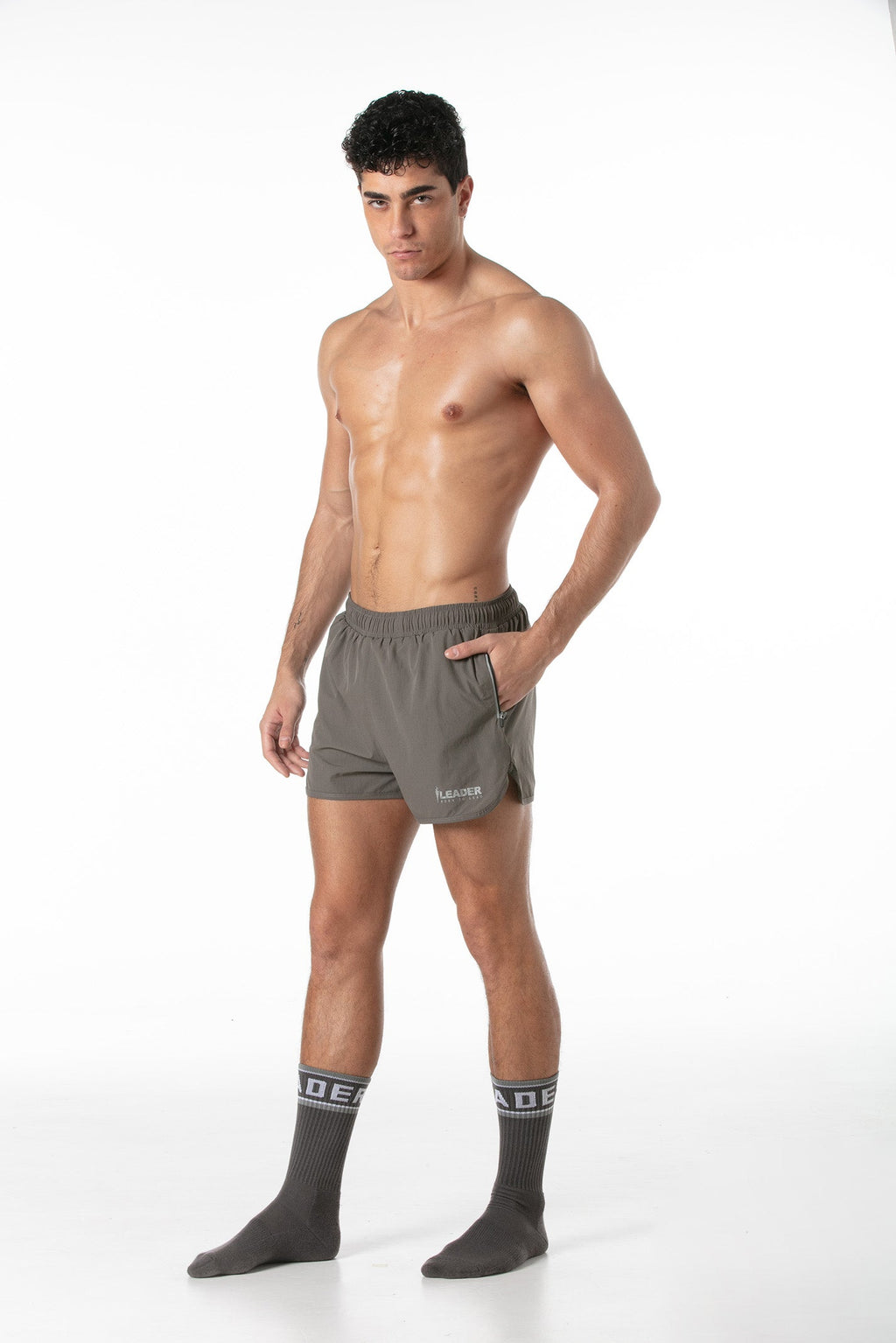 LEADER Heroes Gym Shorts — Taupe