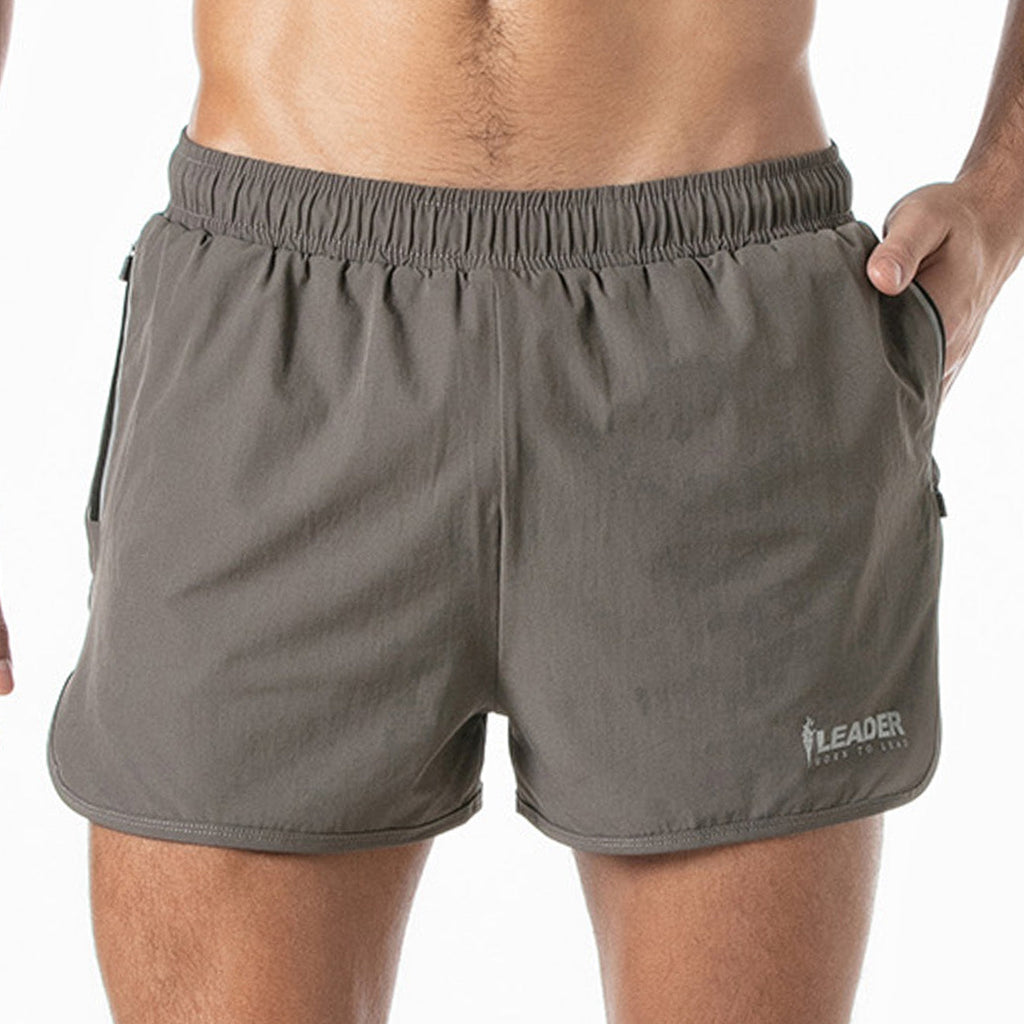 LEADER Heroes Gym Shorts — Taupe