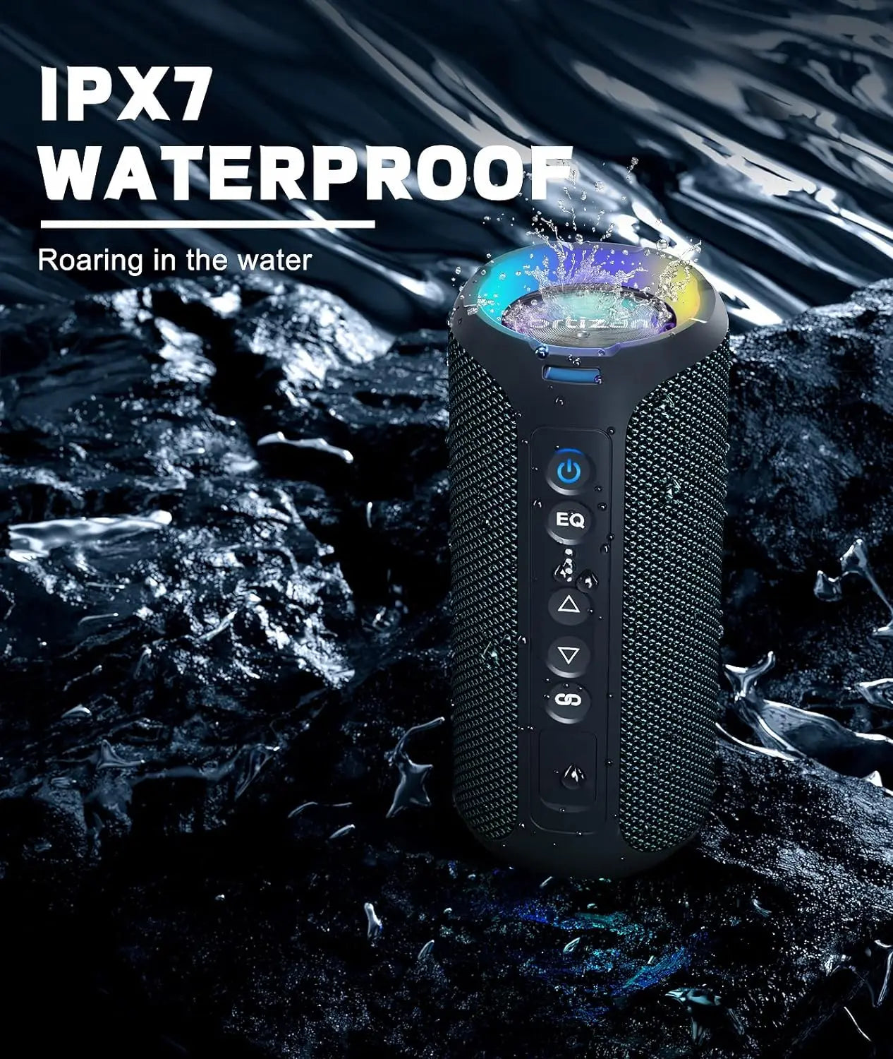 NNEOBA Bluetooth Speaker 40W Stereo Sound Black