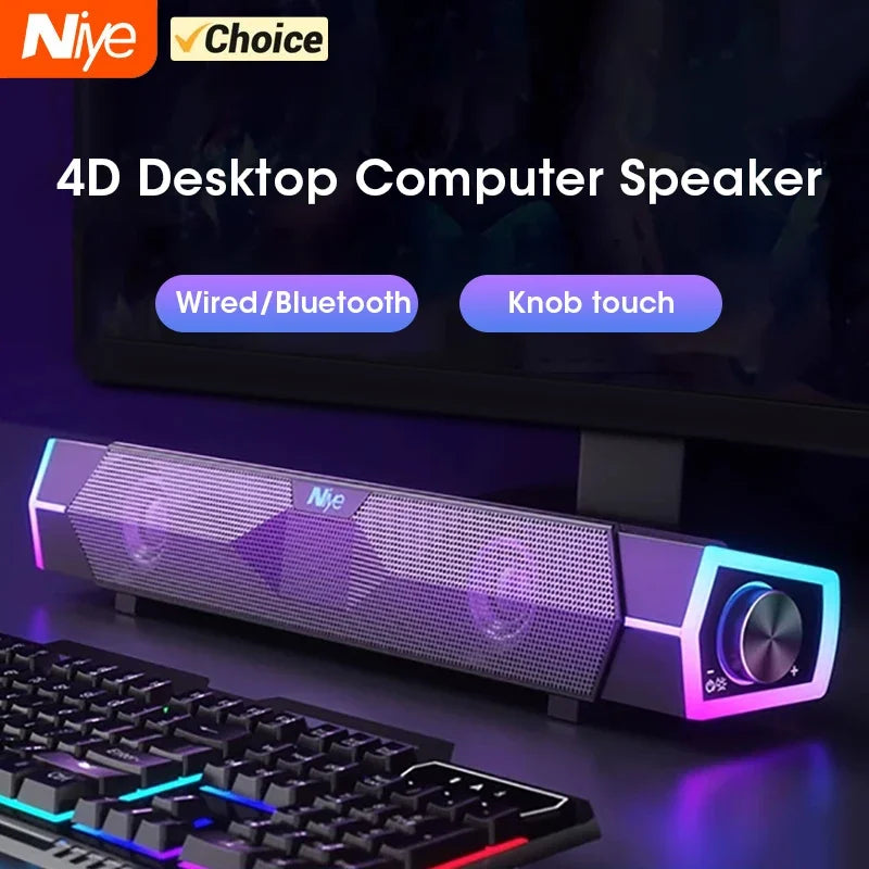 NNEOBA 4D Bluetooth Soundbar Speaker Stereo Subwoofer