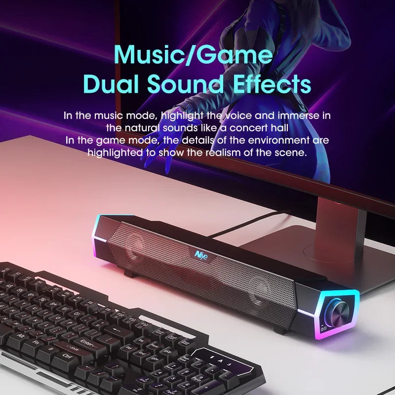 NNEOBA 4D Bluetooth Soundbar Speaker Stereo Subwoofer