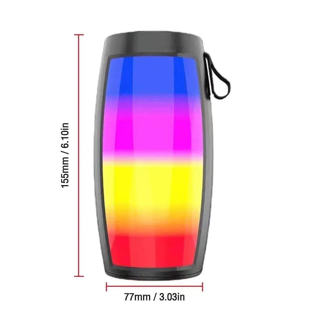 NNEOBA LED Lights Speaker with Powerful Bass Black