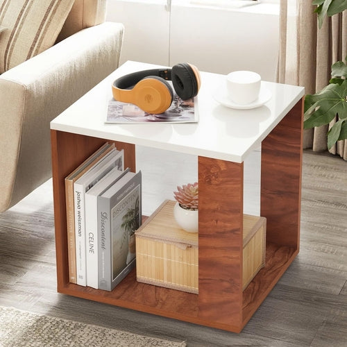 Stylish End Table with Storage